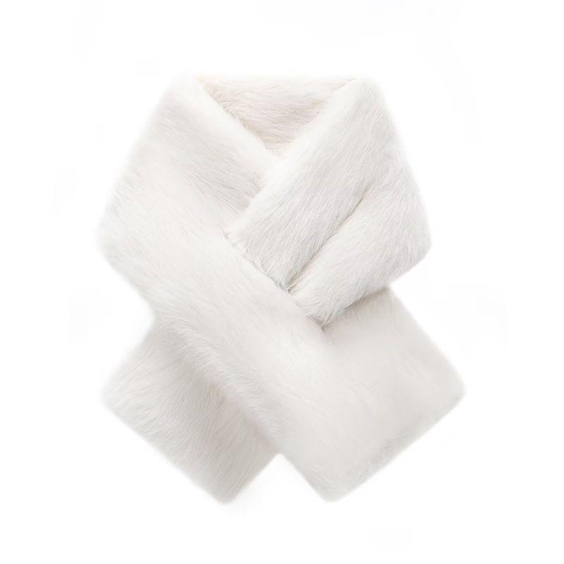

Zbzr Осень Новая женская одежда Западный стиль Теплый Универсальный Эффект искусственного меха Искусственная шерсть Шарф 1023002 White All yards