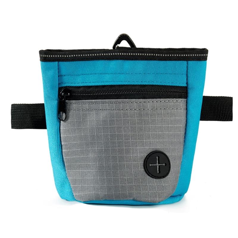 

Multipurpose Pet Training Waist Belt Fanny Pack Featuring Reflective Strips and Easy Access Food Container Accessory серый/синий