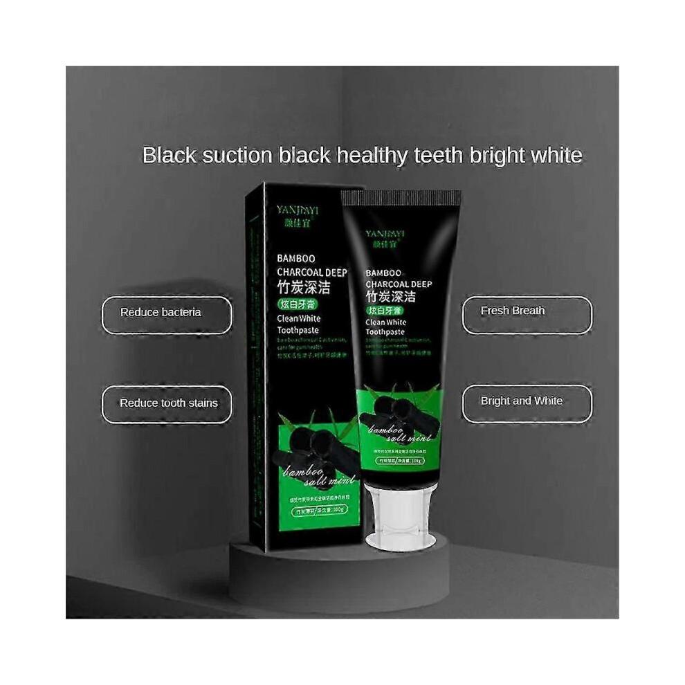 300g Activated Carbon Bamboo Charcoal Toothpaste Bright White Teeth 100g less
