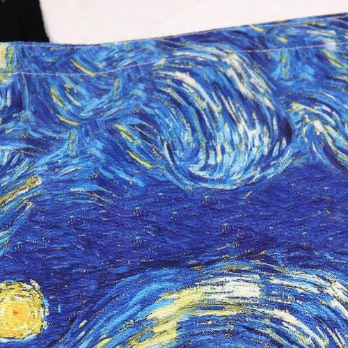 [Leinentasche] Van Gogh-Leinentasche, Ölgemälde, Sternennacht, Sonnenblumen, Aprikosenblüten, selbst Openair-Kaffeesitz-Handtasche