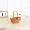 Handwoven Storage Basket Vegetable Flower Plant Hand Baskets Rattan Snack Bread Picnic Basket Desktop Sundries Organizer
