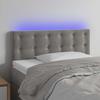 vidaXL LED Headboard Light Grey 100x5x78/88 Cm Velvet