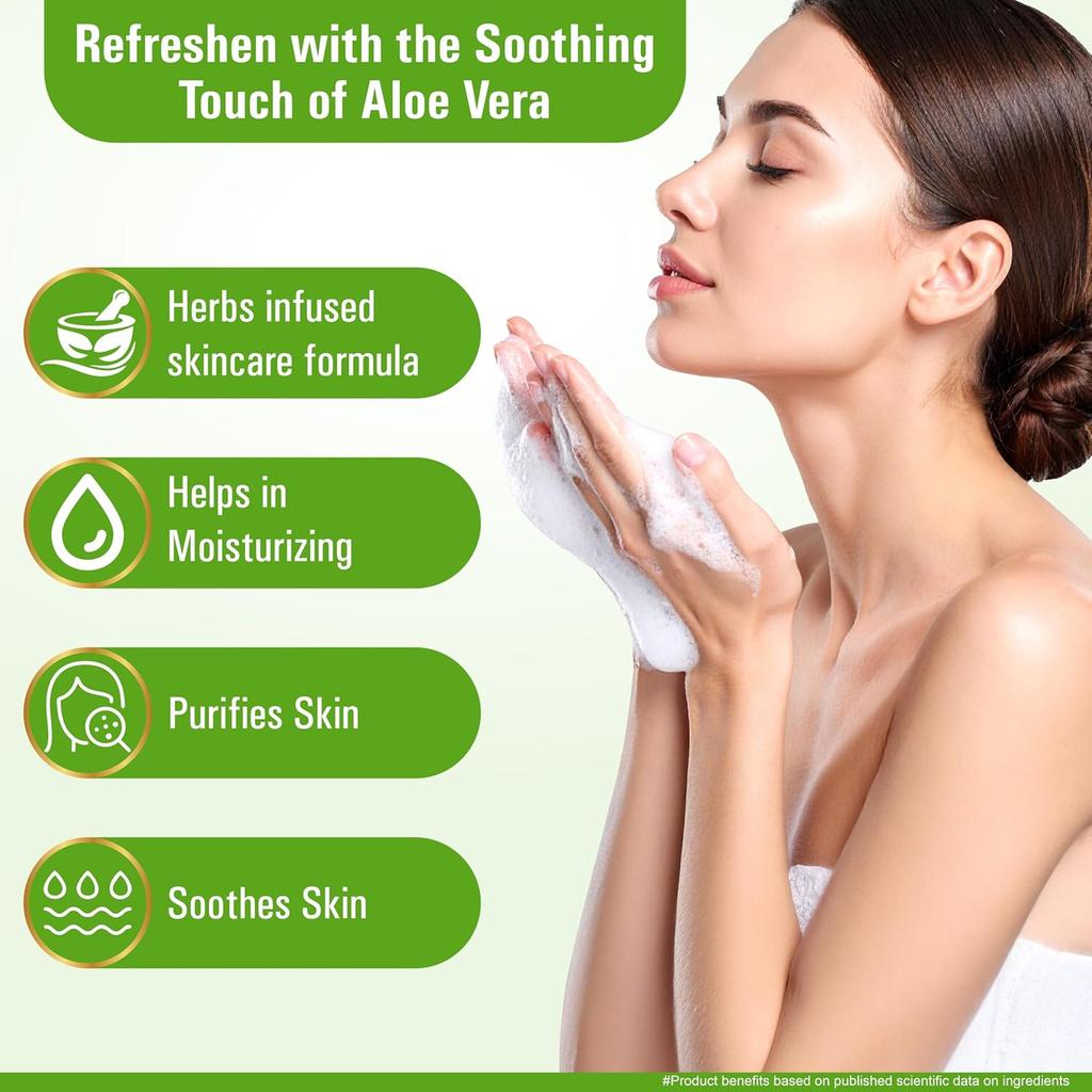 Multani Aloe Vera Bath Soap Bar 125 g Pack of 5PCS Natural Handmade Herbal Cleansing Soap For Deep Hydration All Skin Type