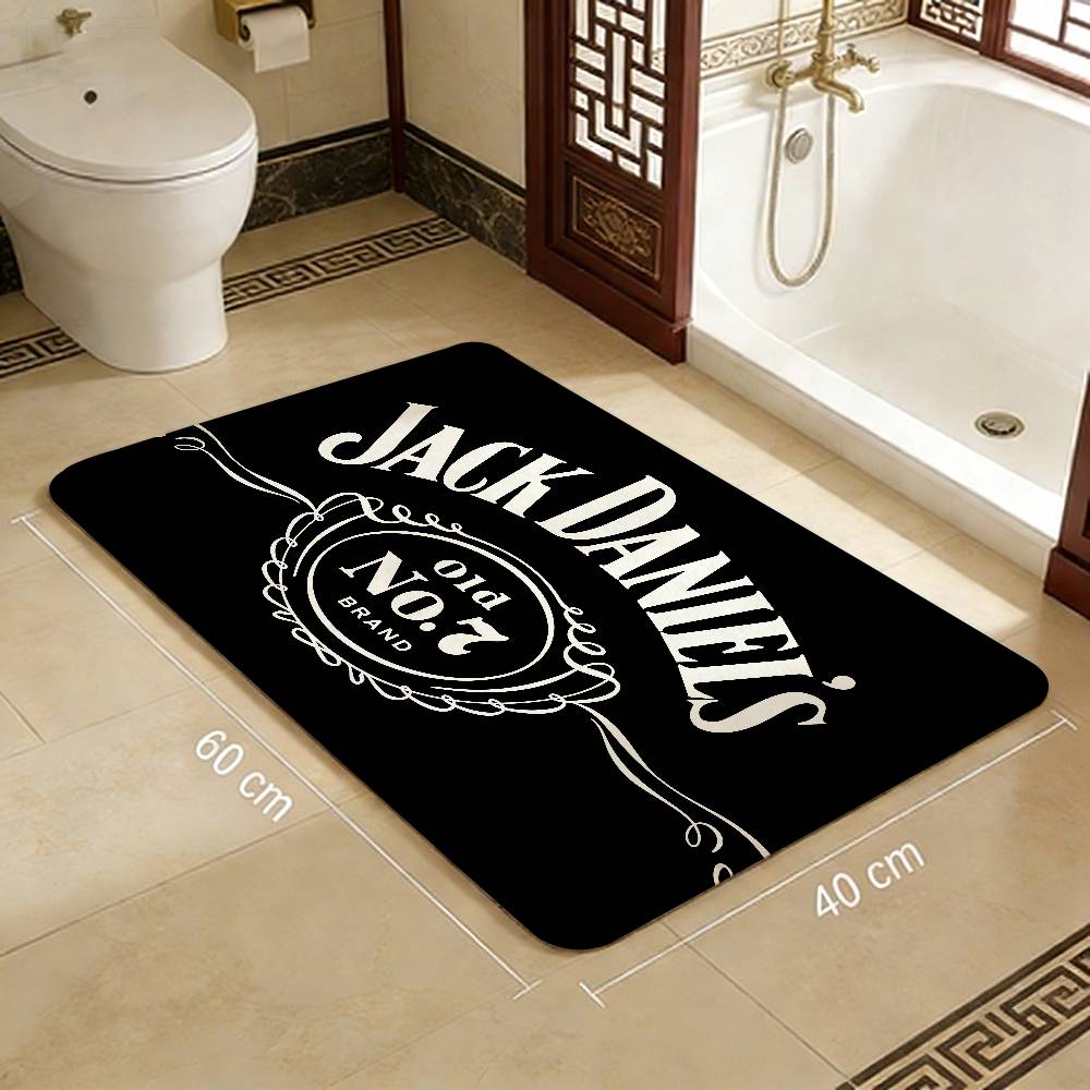 Tappeto da corridoio lavabile antiscivolo con motivo Jack-Daniels Whisky Tappeto per area divani e poltrone del soggiorno Tappetino per ingresso cucina Tappeto da area