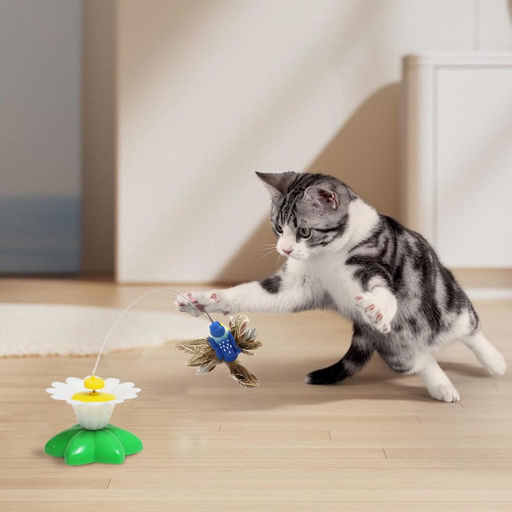 Cat Interactive Toys Smart Butterfly Bird Electric Teaser 360 Rotatable Teaser For Chasing Exercise Mental Stimulation Hunting