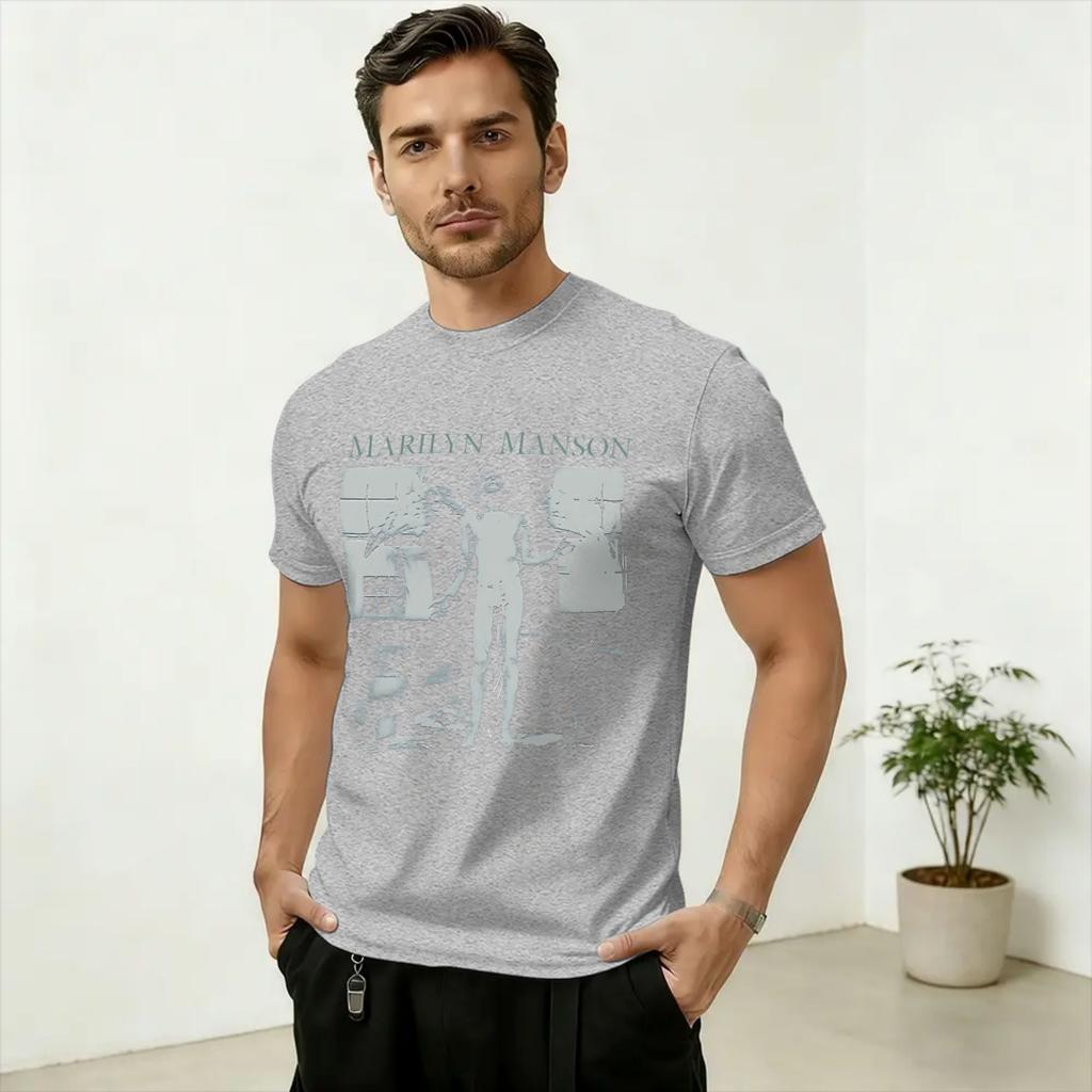 Marilyn Unisexson Band Holy Wood Cotton TShirt For Couple Beach Vintage TShirts Crew Neck Trendy Cool Tees Oversized Tops