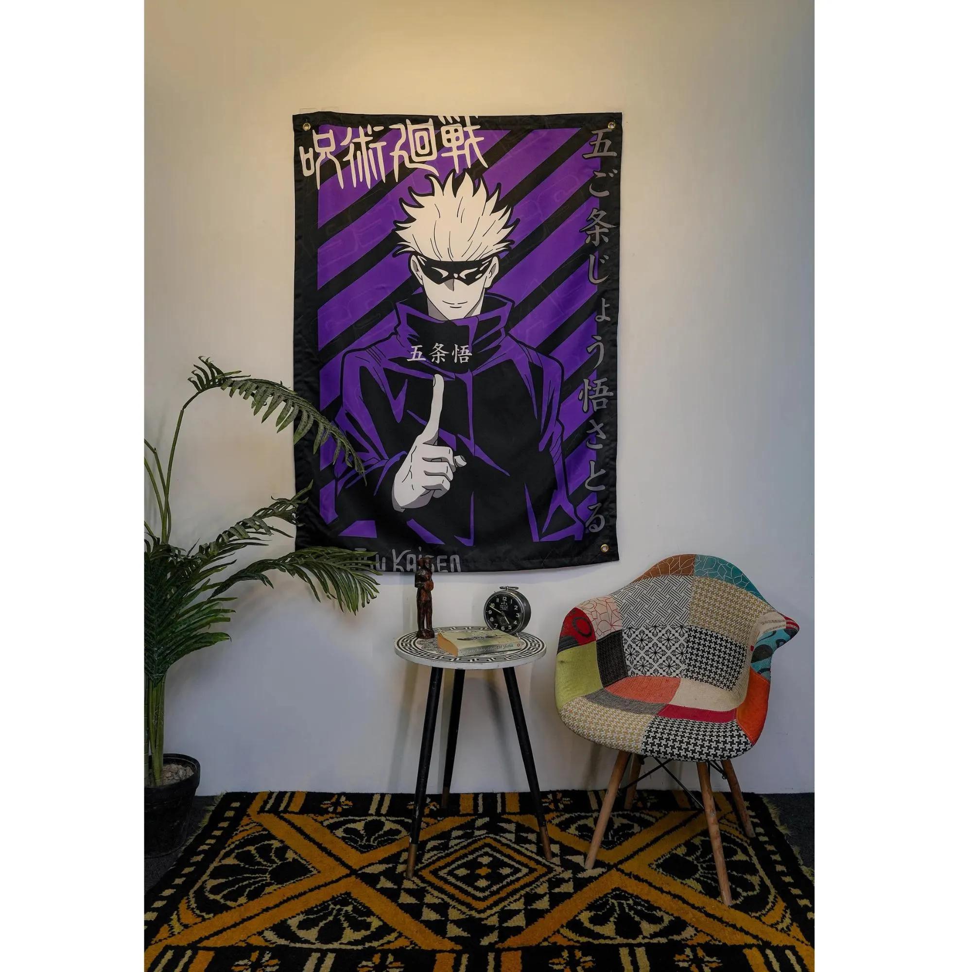

Гобелен Jujutsu Kaisen Сатору Годжо Самый сильный колдун джиу-дзюцу Аниме Настенный декор Идеально для спальни общежития 74x94cm(29x37in)