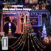 180LED  Starry Light String RGB Dreamcolor Christmas Tree Decorative Light Strip Waterfall Tree Fairy Light 8 Modes Icicle Light