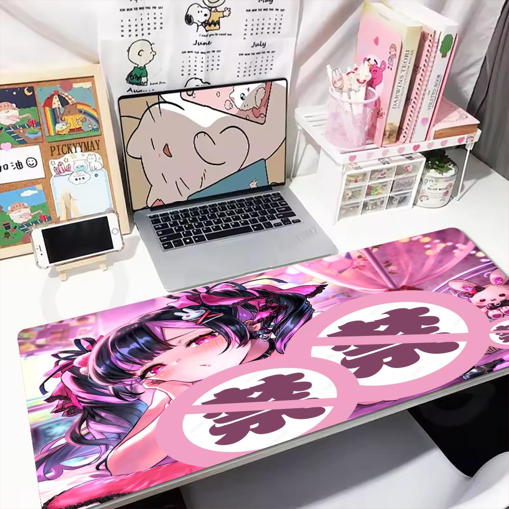 XXL Anime Girl Mouse Pad Large Gaming Deskmat Non-Slip Rubber Keyboard Table Mat Cartoon Art Pc Game Desk Mats Gamer Mouse Pad