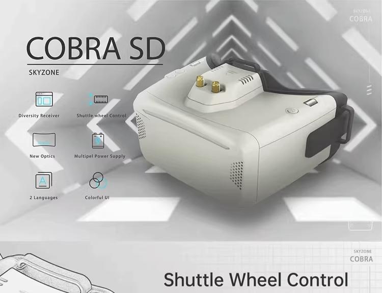 SKYZONE COBRA SD 5.8G FPV Goggles Video Glasses Diversity Receiver Multi-Interface USB for RC Racing Drone FPV Quadcopter