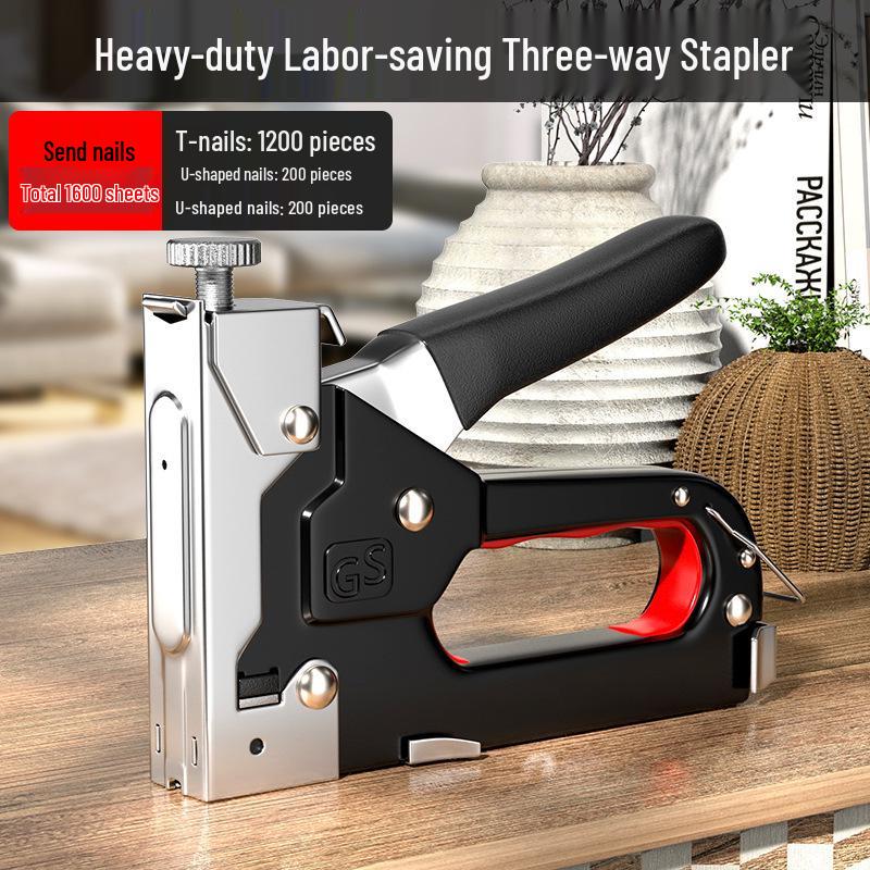 Martin U-Shaped Manual Nail and Staple Gun for Woodworking and Bookbinding