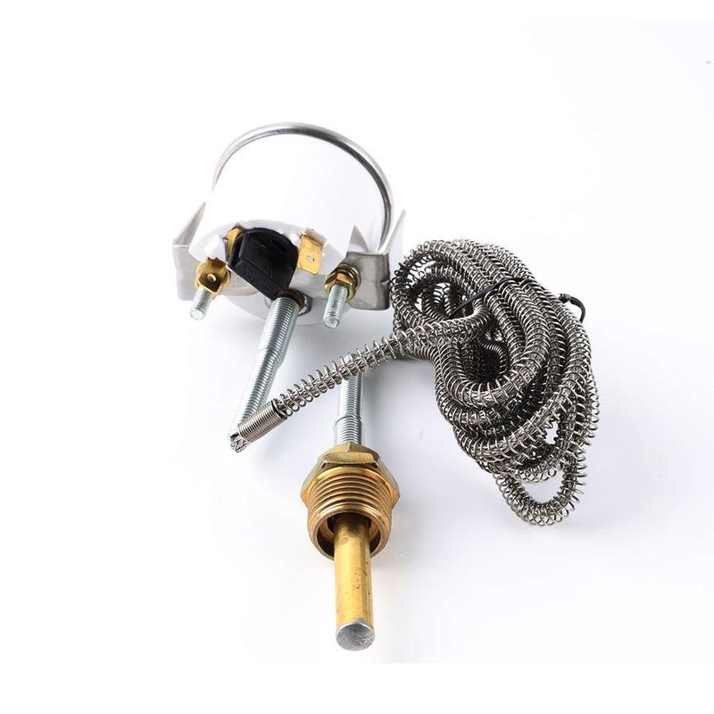 2 Tommer 52mm Krom Viser Mekanisk Vandtemperaturmåler 40-120℃/100-250℉ med Sensor NPT 1/2 til 12V Køretøjer