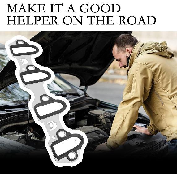 2PCS Intake Manifold Gasket Replacement OEM#MS98016T,Car Manifold Gasket For Sealing Cooling Lanes,Durable Intake Gaskets Set Compatible With