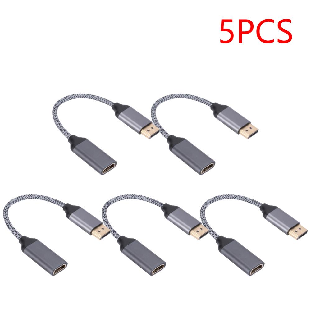 1-5PCS 4K 60HZ DP To HDM HD TV Video Audio Adapter Male To Female DP To HDMI-Compatible Cable Adapter for HP/DELL Laptop PC
