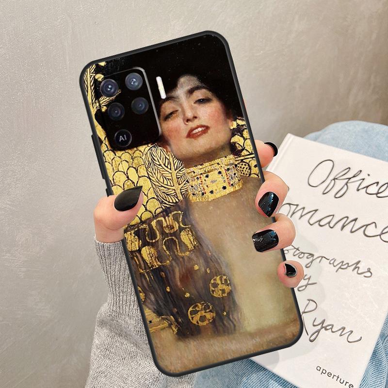 Gustav Klimt Case For Oppo A57 A17 A77 A18 A38 A58 A78 A98 A74 A54 A94 A80 A60 A40 A96 A76 A16 A15 A5 Pro