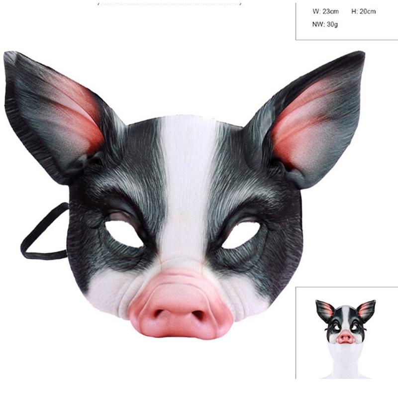 1ks Plesová maska Prase Poloviční obličej Párty maska Na Halloween Festival Jevištní představení