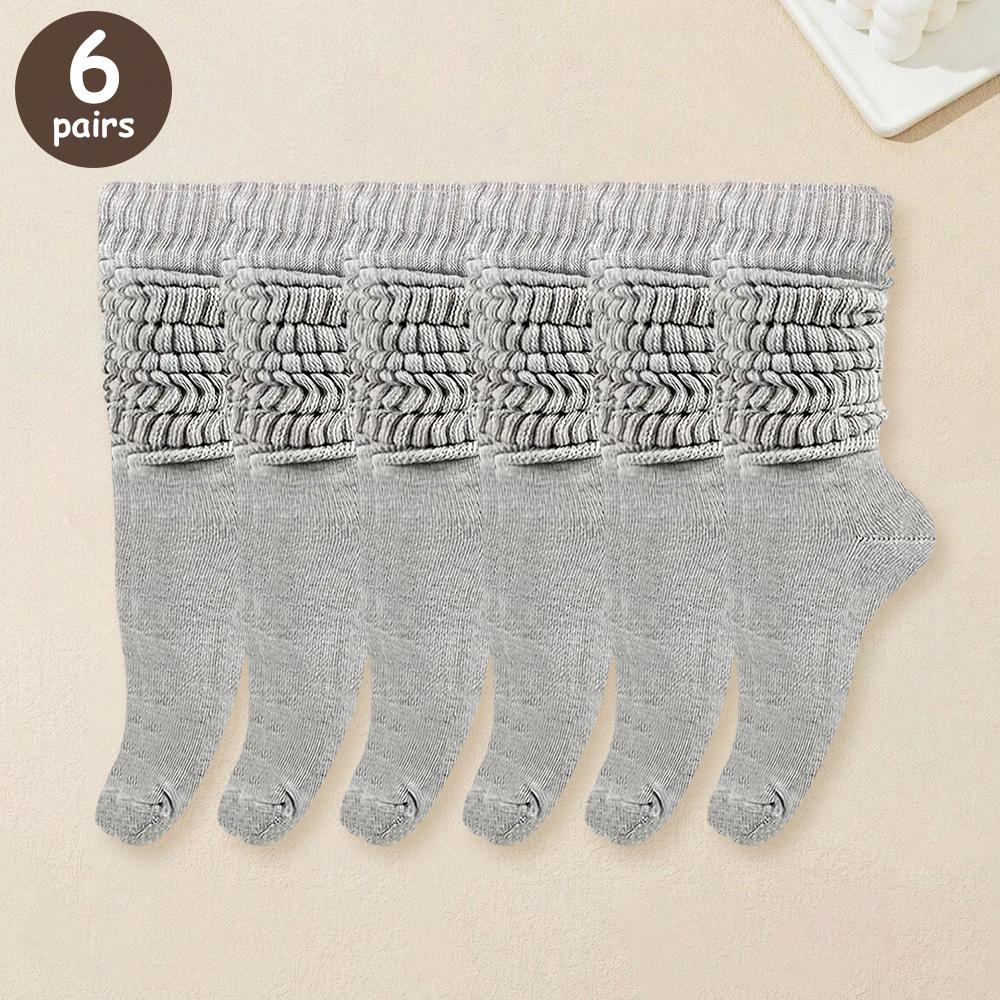 3/6/30 Pairs Women Slouchy Socks Comfortable Versatile Calf Length Stockings Perfect for Daily Wear Casual Fashion
