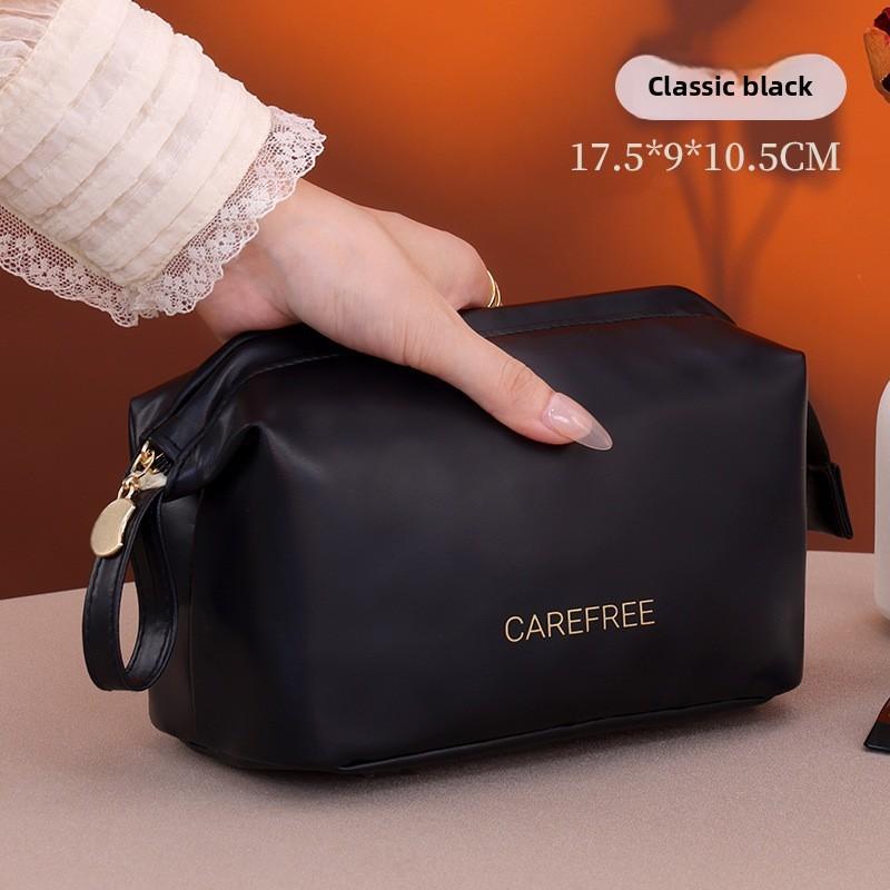Travel Makeup Bag For Women With Waterproof Pu Material And Letter Pattern