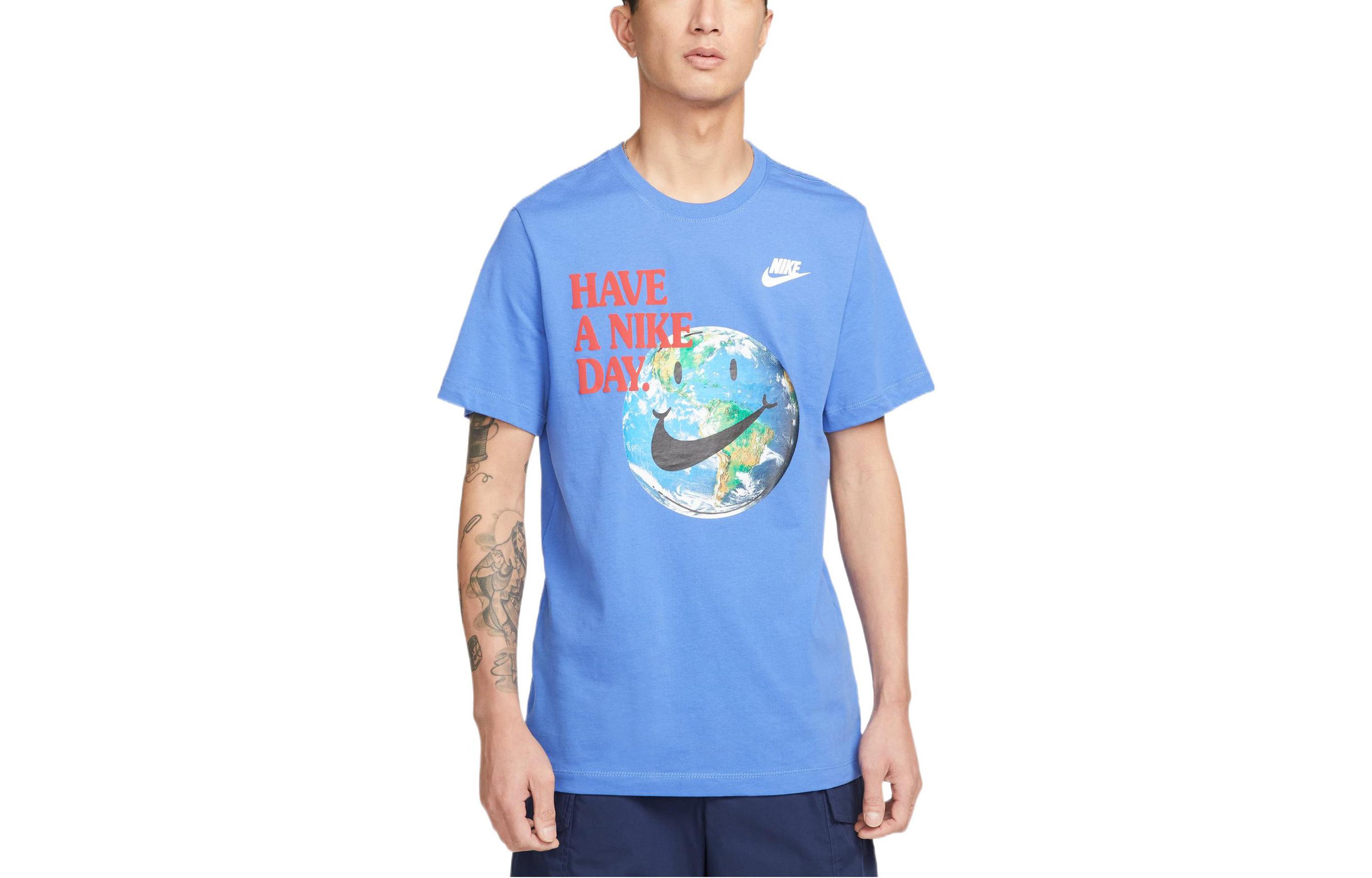 Nike T Shirt Men s Light Racing Blue DM6332-432 XXL