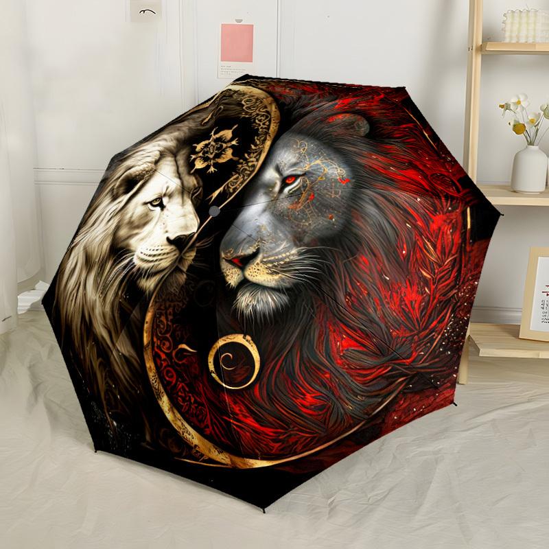 1pc Automatic Open/Close Umbrella with One-Touch Button - Lightweight Retractable Folding umbrella, Compact Travel Umbrella wi