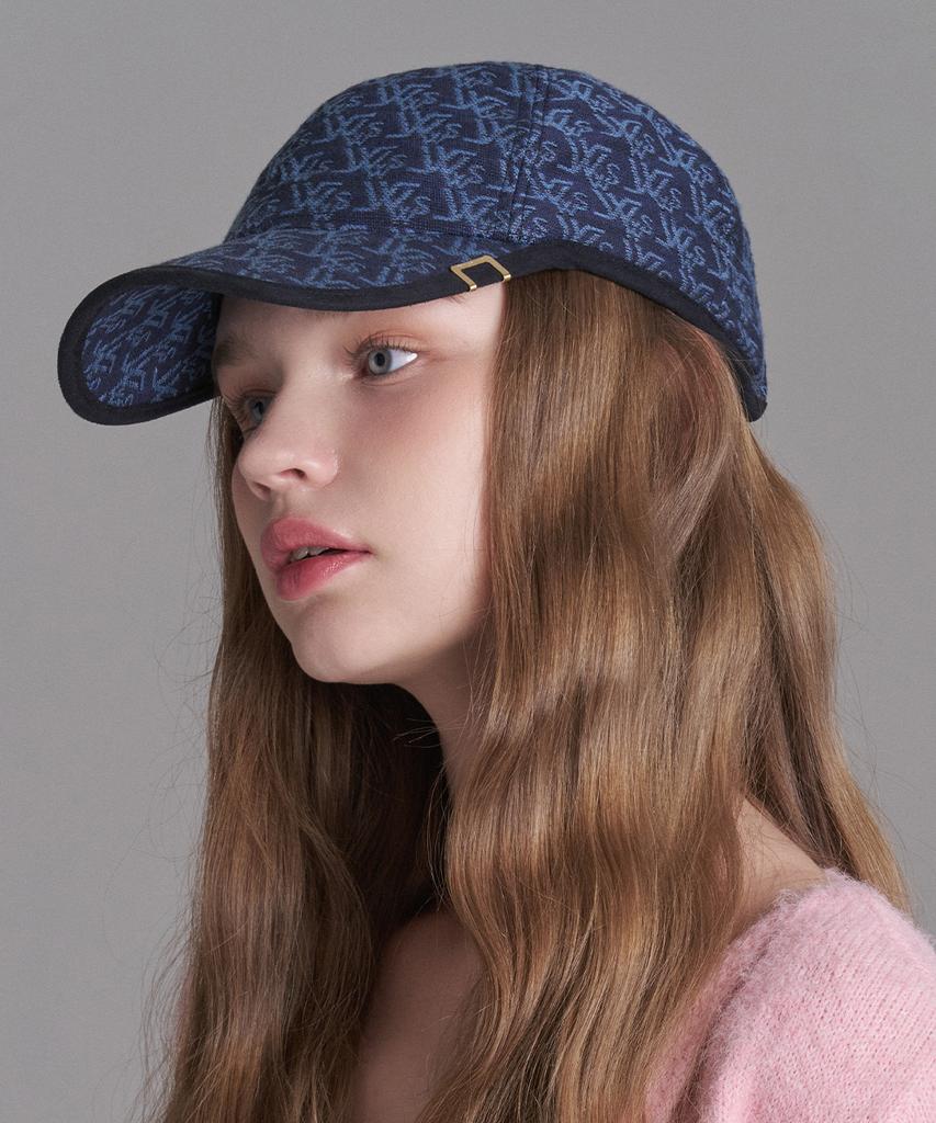 Hwaiteusaenjeu Denim-Like Jacquard Ball Cap Tarbe