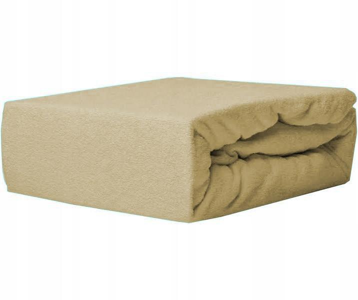 Terry Fitted Sheet 180x200 Durable Dark Beige Polish Color