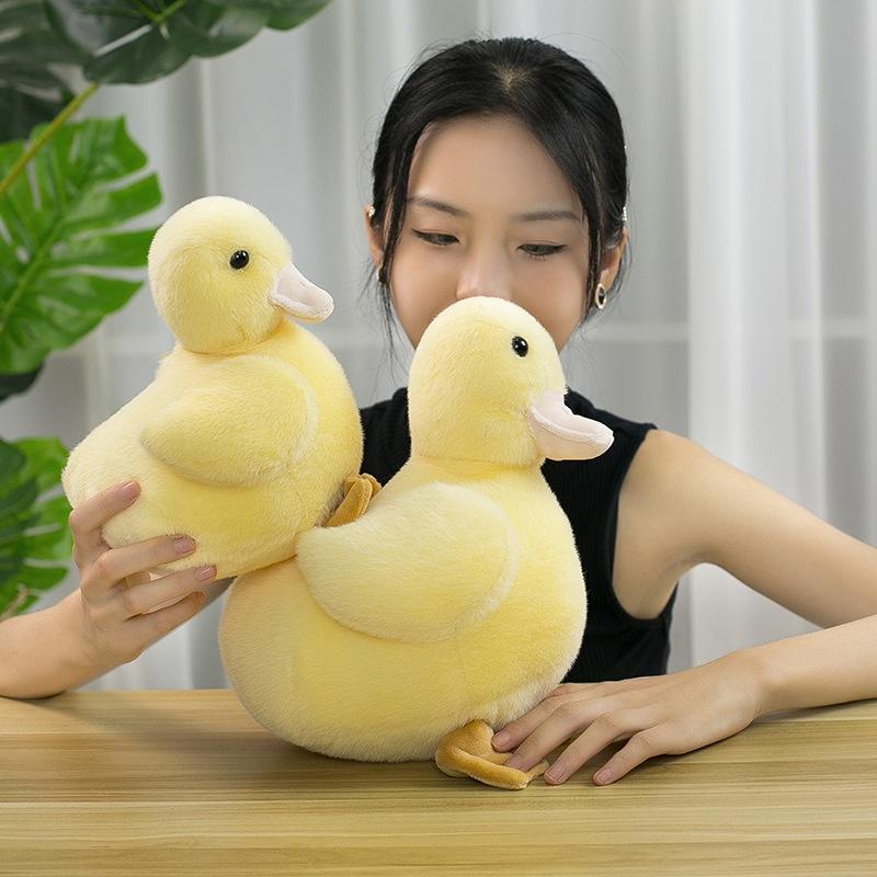 Cute Yellow Duck Plush Toy Adorable Stuffed Animal For Kids Birthday And Holiday Gift