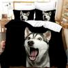 Cute Dog Lovely Puppy Pet Bedding Set 3D Printed Suitable For Bedroom Duvet Cover Set With Pillowcases Kids Home Textile