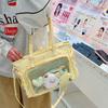 Japanischer Stil Ballett Spitze Durchsichtige Schultertasche Weich Große Kapazität Umhängetaschen Modisch und Vielseitig Tasche für den täglichen Gebrauch