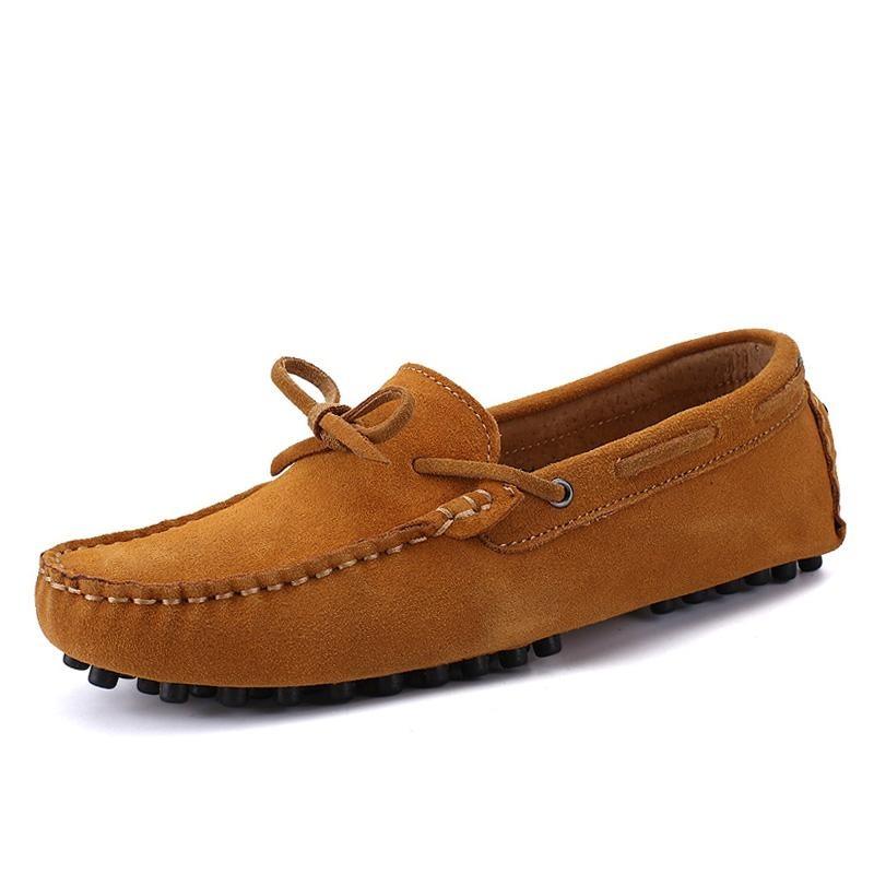 Brand Big Size Cow Suede Genuine Leather Men Flats 2022 New Men Casual Shoes High Quality Men Loafers Moccasin Driving Shoes