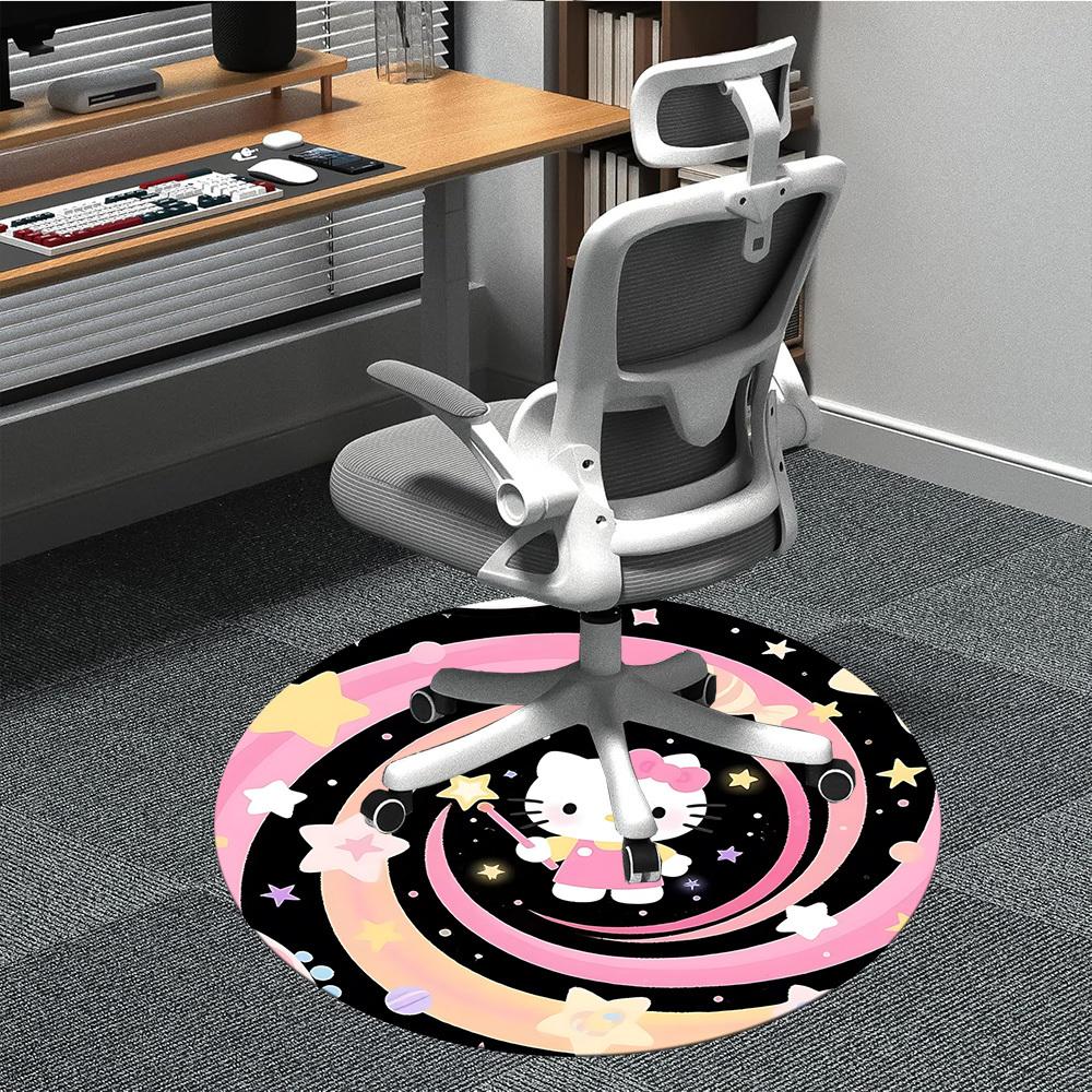 

1pc Hello Kitty Chair Carpet for Office Non-Slip,Machine Washable Rug for Office, Room - Holiday Decor - Machine Made yy251017201 80cm by 80cm