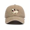 Festive Vintage Baseball Cap with Adorable Puppy Design  Perfect for Outdoor Fun and