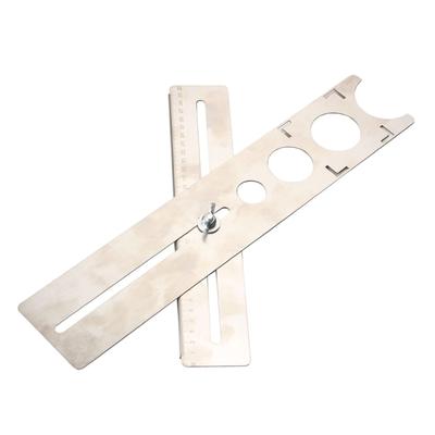 Localizador de Azulejos de Cerámica Ajustable para Marcado de Posición en Pared Regla Perforador de Agujeros de Cerámica Taladro Abridor de Mármol Herramienta de Construcción