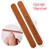 10Pcs Nail File Wooden Nail Art Sanding Buffer 120/180/240 Sandpaper Uv Gel Polisher Manicure Pedicure Nails Tool