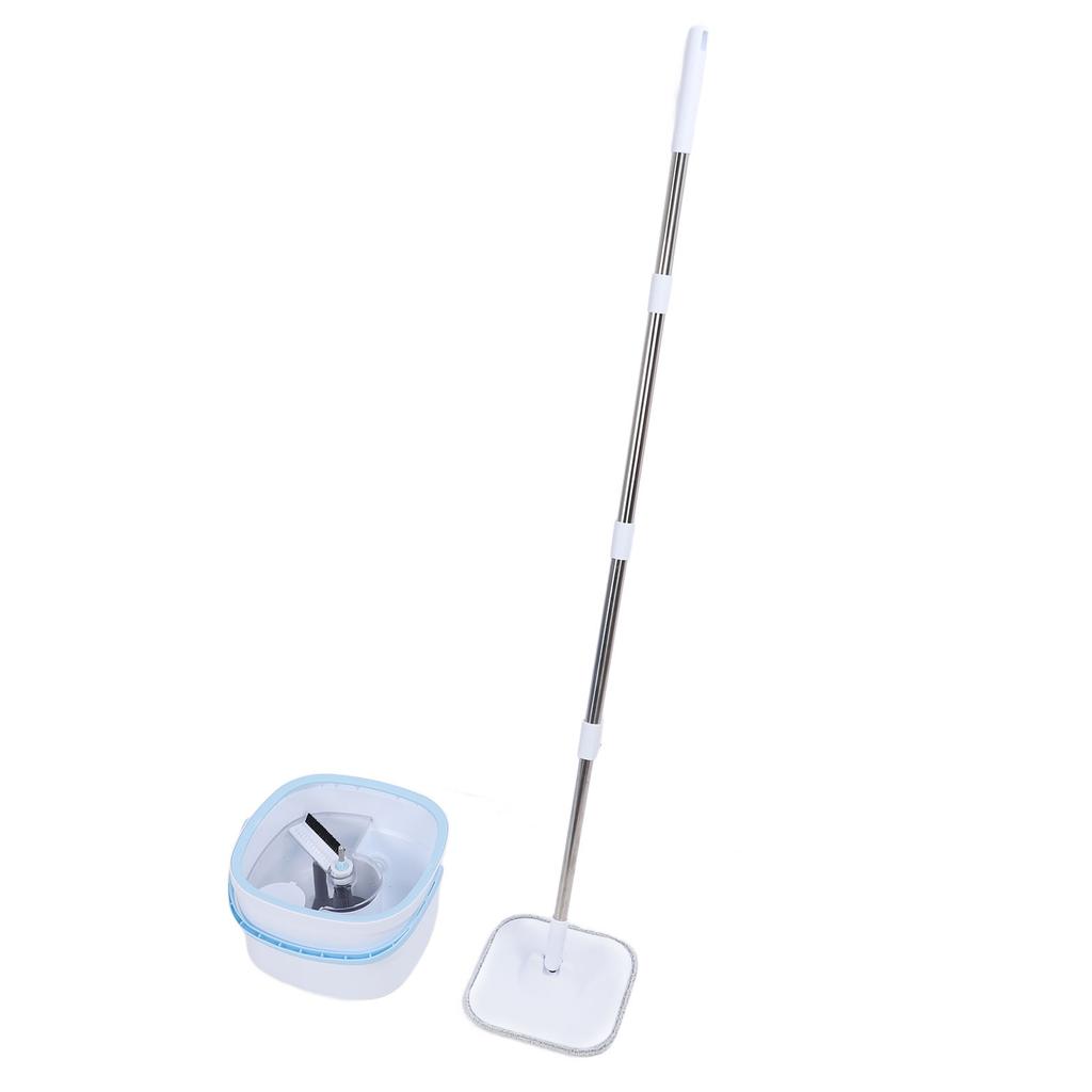 Spin Mop Bucket with Self Separation Dirty and Clean Water System Self Wringing 360 Degree Rotating Square Mop Head for Hardwood Tile Marble Floors