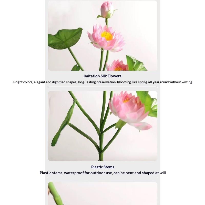Solar Garden Light Lotus Lawn Light Outdoor Garden Balcony Courtyard Villa Landscape Ambience Decorative Floor Insert Light