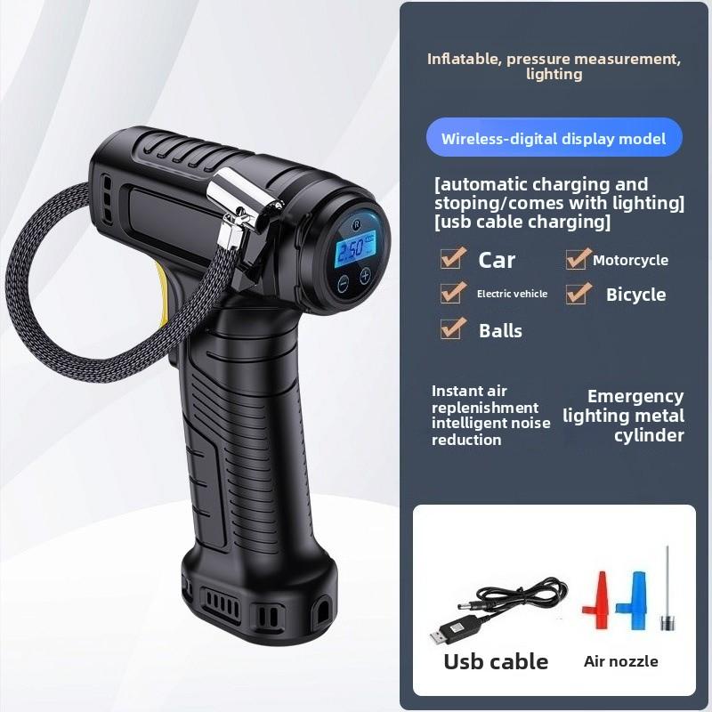 

Беспроводные насосы для накачивания шин Автомобильный ручной интеллектуальный цифровой дисплей Домашний автомобильный электрический портативный автомобильный воздушный насос Накачиватель шин