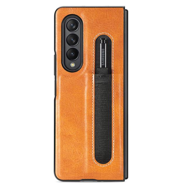 Skládací designové kožené tenké pouzdro pro mobilní telefony Samsung Galaxy Z Fold 4 5g Fold4 Fold3 Fold 3 Slim