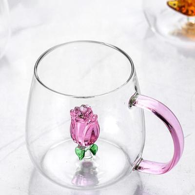 3D Kreative Glasbecher Transparente Becher Mit Griff Kaffeetasse Niedliche Wasserflaschen Hitzebeständiges Milchcoupé Beste Festivalgeschenke