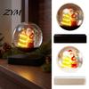 Modern Christmas Gadget for Desk Magnetic Levitating Santa Claus Tree Ornament with LED Light, Lighted Rotating Floating Holiday Decor Glass