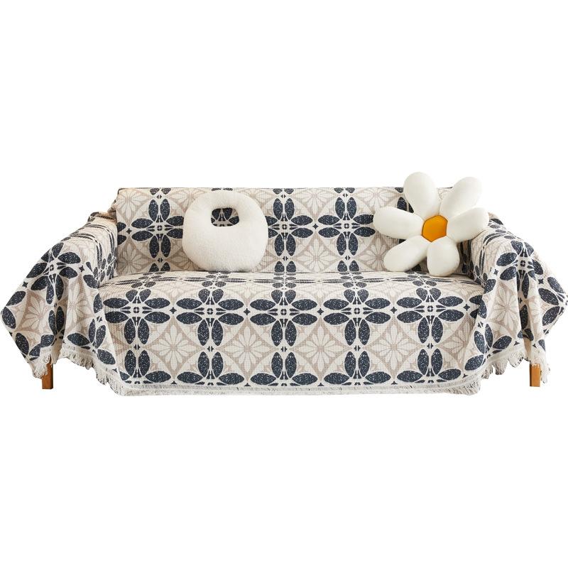 Chenille Sofa Towel Cover Cloth All-Inclusive Universal Four Seasons Universal Simple Sofa Cushion Cover Non-Slip Cover Blanket Anti-Scratching