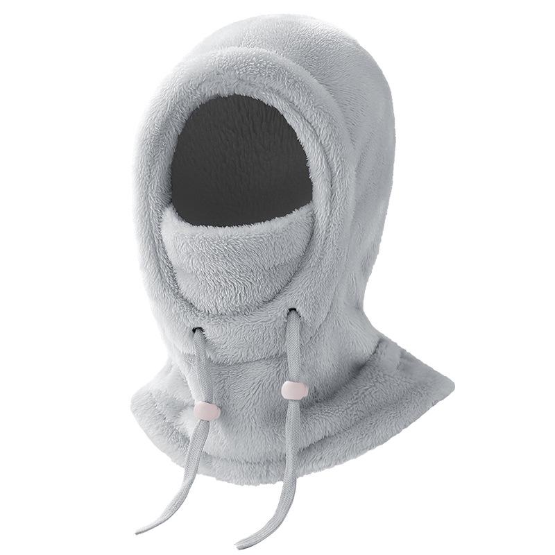 Höst & Vinter Plysch Pullover Öronskyddsmössa med Vindtät Halsduk Mask