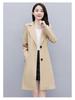 Women's Mid-Length British Style Trench Coat - Elegant Korean Loose Fit Overcoat for Spring and Autumn 2022.