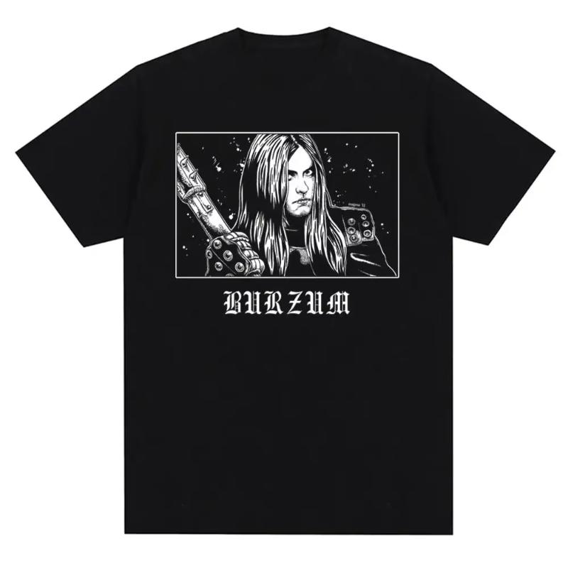 Vintage Metal Band Burzums Album Cover Print Music T Shirt Men Women Fashion Casual Short Sleeve Plus Size T Shirt Unisex 62482