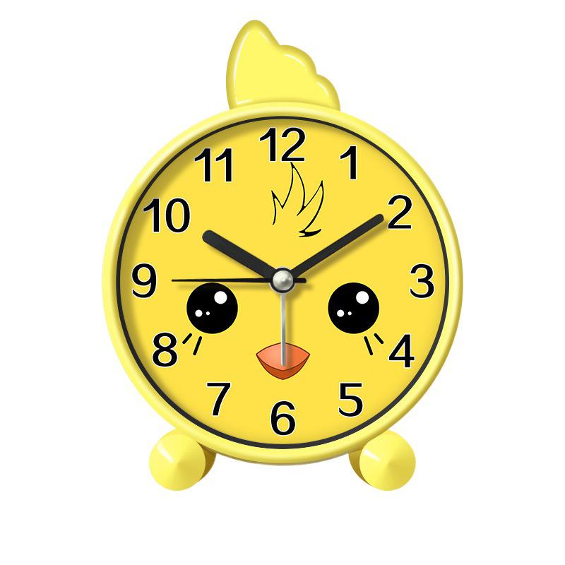 Cartoon Cute Chick Silent Alarm Clock for Kids' Bedrooms - Creative and Lovely Design