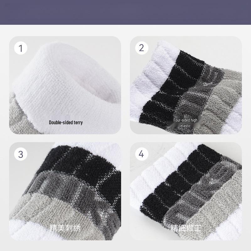 Pure Cotton Sports Wristband - Sweat-Absorbing, Quick-Drying, Supportive for Running and Outdoor Activities