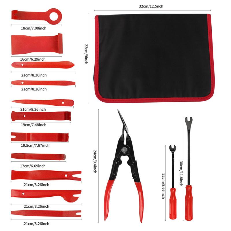 Zestaw narzędzi do demontażu drzwi wewnętrznych, paneli wykończeniowych, zestaw do demontażu deski rozdzielczej, narzędzie do naprawy otwierania samochodu, zestaw kluczy