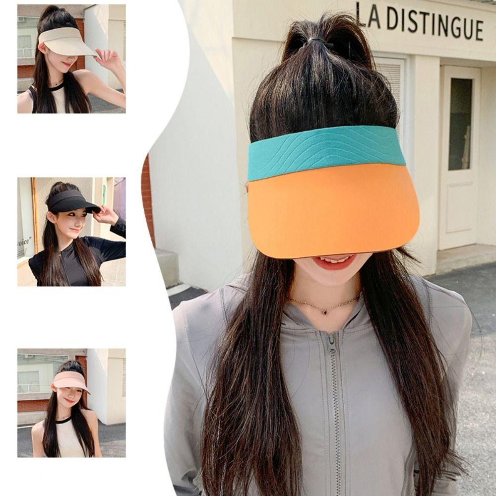 Empty Top Summer Seamless Sun Hat Ice Silk Breathable Air Sun Hat Sunscreen Baseball Cap  Travel