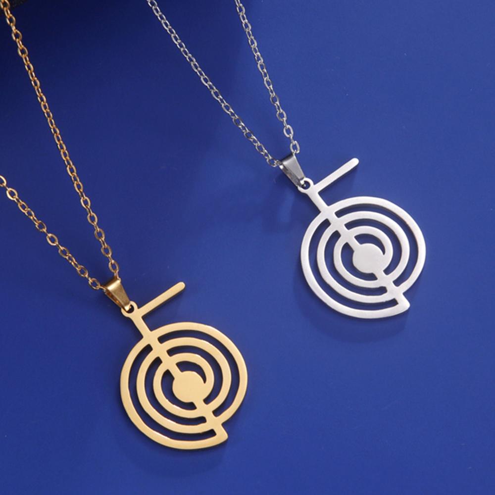 Stainless Steel Cho Ku Rei Pendant Necklace Reiki Protection Healing Chokurei Necklace Energy Yoga Amulet Jewelry Gifts