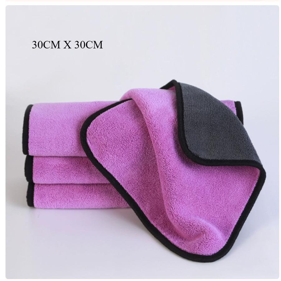 30X30cm 30X60cm Microfiber Car Cleaning Towels Soft Quick Drying for Windows Mirrors Wiping Rags Double Layer Wash Cloth